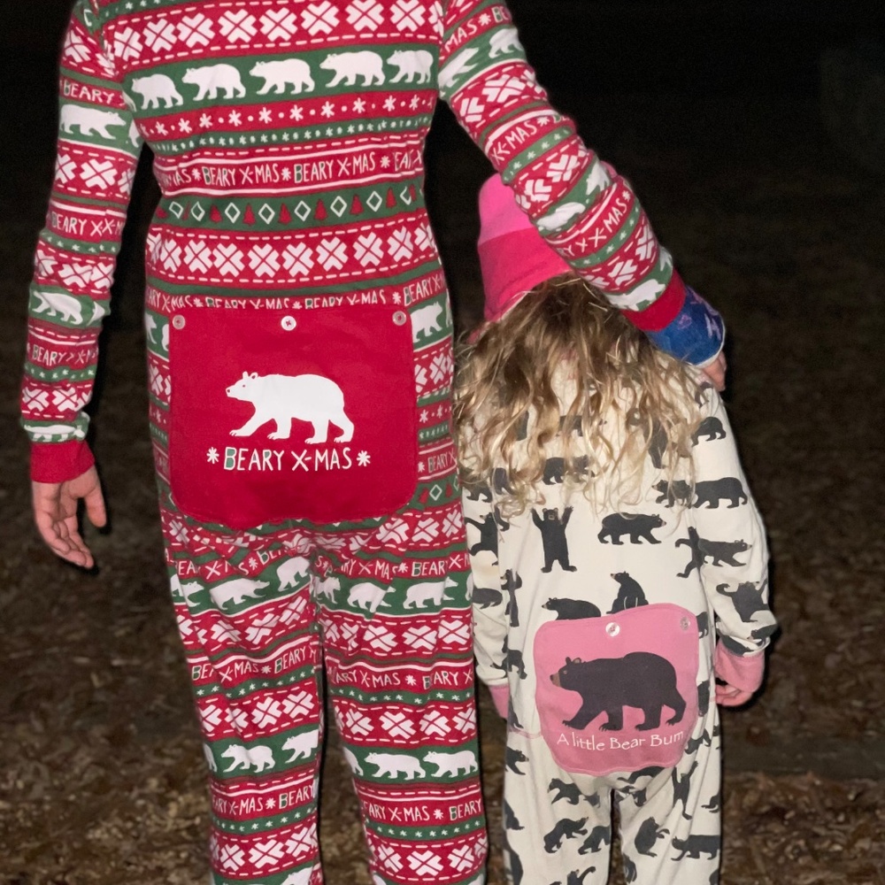 Hatley Little Blue House Beary Christmas Kid's Pajamas sz 6